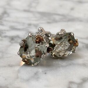 Green amethyst earrings